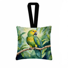 Load image into Gallery viewer, Yellownaped Amazon Parrot Hanging Square Fabric Ornament 3.5 × 3.5