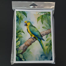 Load image into Gallery viewer, Yellownaped Amazon Parrot Greeting Cards - Blank Note Cards – 8-Pack of Artist-Designed Cards with Envelopes