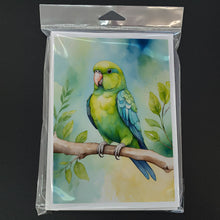 Load image into Gallery viewer, Parrotlet Greeting Cards - Blank Note Cards – 8-Pack of Artist-Designed Cards with Envelopes
