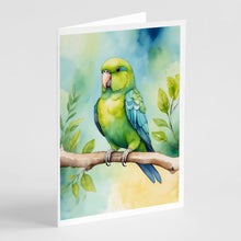 Load image into Gallery viewer, Parrotlet Greeting Cards - Blank Note Cards – 8-Pack of Artist-Designed Cards with Envelopes