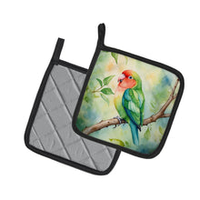 Load image into Gallery viewer, Peachfaced Lovebird Pot Holders - Set of 2 Decorative Kitchen Helpers | Made in the USA
