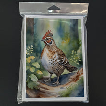 Load image into Gallery viewer, Pennsylvania Ruffed Grouse Greeting Cards - Blank Note Cards – 8-Pack of Artist-Designed Cards with Envelopes