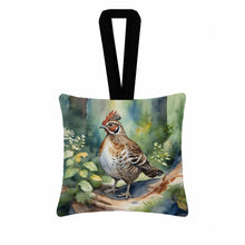 Load image into Gallery viewer, Pennsylvania Ruffed Grouse Hanging Square Fabric Ornament 3.5 × 3.5