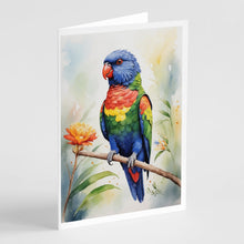 Load image into Gallery viewer, Rainbow Lorikeet Greeting Cards - Blank Note Cards – 8-Pack of Artist-Designed Cards with Envelopes