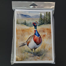 Load image into Gallery viewer, South Dakota Ringnecked Pheasant Greeting Cards - Blank Note Cards – 8-Pack of Artist-Designed Cards with Envelopes