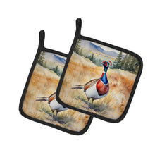 Load image into Gallery viewer, South Dakota Ringnecked Pheasant Pot Holders - Set of 2 Decorative Kitchen Helpers | Made in the USA