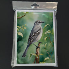 Load image into Gallery viewer, Tennessee Northern Mockingbird Greeting Cards - Blank Note Cards – 8-Pack of Artist-Designed Cards with Envelopes