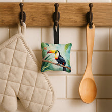 Load image into Gallery viewer, Toucan Hanging Square Fabric Ornament 3.5 × 3.5