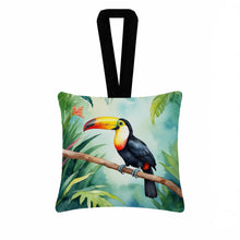 Load image into Gallery viewer, Toucan Hanging Square Fabric Ornament 3.5 × 3.5