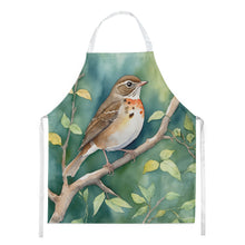 Load image into Gallery viewer, Vermont Hermit Thrush Apron – Artist-Designed Kitchen, BBQ &amp; Craft Apron