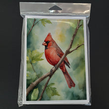 Load image into Gallery viewer, West Virginia Northern CardInal Greeting Cards - Blank Note Cards – 8-Pack of Artist-Designed Cards with Envelopes