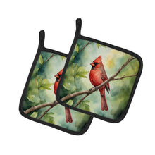 Load image into Gallery viewer, West Virginia Northern CardInal Pot Holders - Set of 2 Decorative Kitchen Helpers | Made in the USA