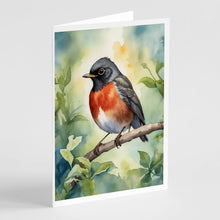 Load image into Gallery viewer, Wisconsin American Robin Greeting Cards - Blank Note Cards – 8-Pack of Artist-Designed Cards with Envelopes