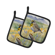 Load image into Gallery viewer, Wyoming Western Meadowlark Pot Holders - Set of 2 Decorative Kitchen Helpers | Made in the USA