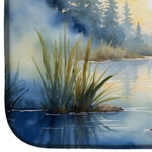 Load image into Gallery viewer, Blue Heron Emerging as the day fades Dish Drying Mat