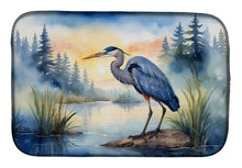 Load image into Gallery viewer, Blue Heron Emerging as the day fades Dish Drying Mat