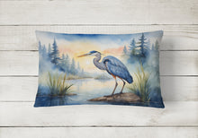 Load image into Gallery viewer, Blue Heron Emerging as the day fades Throw Pillow