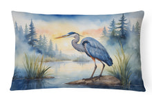 Load image into Gallery viewer, Blue Heron Emerging as the day fades Throw Pillow