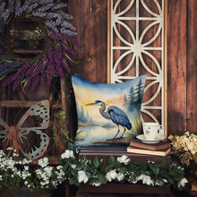 Load image into Gallery viewer, Blue Heron Emerging as the day fades Throw Pillow