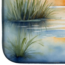 Load image into Gallery viewer, Blue Heron Emerging as the day fades Dish Drying Mat