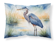 Load image into Gallery viewer, Blue Heron Emerging as the day fades Standard Pillowcase – Artistic Decorative Front, White Back