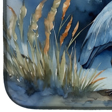 Load image into Gallery viewer, Blue Heron Under the Moonlight Dish Drying Mat