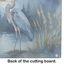 Load image into Gallery viewer, Blue Heron Under the Moonlight Glass Cutting Boards – Durable, Decorative Kitchen Art