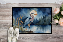 Load image into Gallery viewer, Blue Heron Under the Moonlight Doormat - 18X27 Indoor / Outdoor Rug | Made in USA