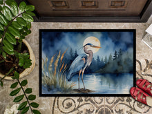 Load image into Gallery viewer, Blue Heron Under the Moonlight Doormat - 18X27 Indoor / Outdoor Rug | Made in USA