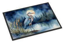 Load image into Gallery viewer, Blue Heron Under the Moonlight Doormat - 18X27 Indoor / Outdoor Rug | Made in USA