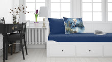 Load image into Gallery viewer, Blue Heron Under the Moonlight Standard Pillowcase – Artistic Decorative Front, White Back