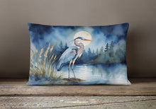 Load image into Gallery viewer, Blue Heron Under the Moonlight Throw Pillow