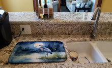 Load image into Gallery viewer, Blue Heron Under the Moonlight Dish Drying Mat