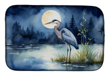 Load image into Gallery viewer, Blue Heron Under the Moonlight Dish Drying Mat