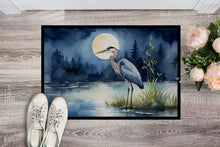 Load image into Gallery viewer, Blue Heron Under the Moonlight Doormat - 18X27 Indoor / Outdoor Rug | Made in USA