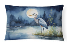 Load image into Gallery viewer, Blue Heron Under the Moonlight Throw Pillow