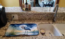 Load image into Gallery viewer, Blue Heron Under the Moonlight Dish Drying Mat