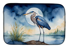 Load image into Gallery viewer, Blue Heron Under the Moonlight Dish Drying Mat