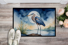 Load image into Gallery viewer, Blue Heron Under the Moonlight Doormat-24x36 Indoor / Outdoor Rug | Made in USA