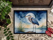 Load image into Gallery viewer, Blue Heron Under the Moonlight Doormat - 18X27 Indoor / Outdoor Rug | Made in USA
