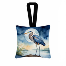 Load image into Gallery viewer, Blue Heron Under the Moonlight Hanging Square Fabric Ornament 3.5 × 3.5