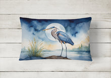 Load image into Gallery viewer, Blue Heron Under the Moonlight Throw Pillow