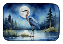 Load image into Gallery viewer, Blue Heron Under the Moonlight Dish Drying Mat