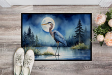 Load image into Gallery viewer, Blue Heron Under the Moonlight Doormat - 18X27 Indoor / Outdoor Rug | Made in USA