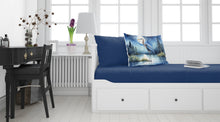 Load image into Gallery viewer, Blue Heron Under the Moonlight Standard Pillowcase – Artistic Decorative Front, White Back