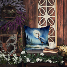 Load image into Gallery viewer, Blue Heron Under the Moonlight Throw Pillow