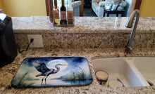 Load image into Gallery viewer, Blue Heron Under the Moonlight Dish Drying Mat