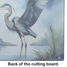 Load image into Gallery viewer, Blue Heron Under the Moonlight Glass Cutting Boards – Durable, Decorative Kitchen Art