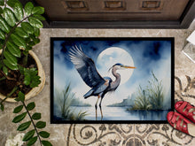 Load image into Gallery viewer, Blue Heron Under the Moonlight Doormat - 18X27 Indoor / Outdoor Rug | Made in USA