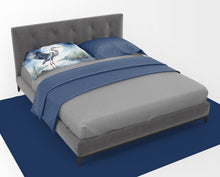 Load image into Gallery viewer, Blue Heron Under the Moonlight Standard Pillowcase – Artistic Decorative Front, White Back